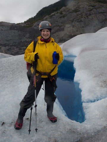 Gail Pokorney on a Glacier